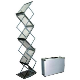 Prospektustartó állvány alumínium