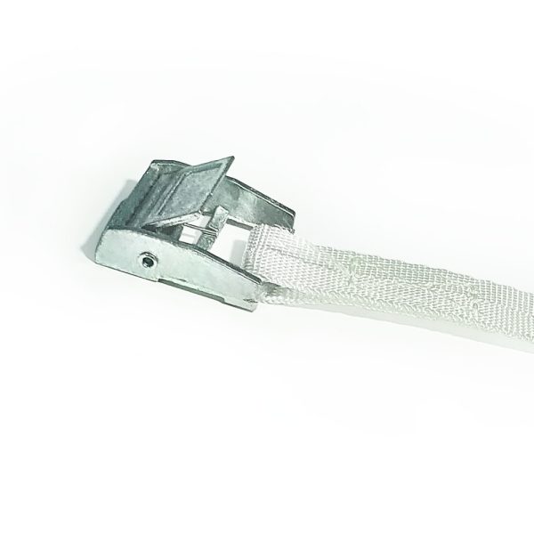Webbing with metal buckle 60cm x 1,5 cm white
