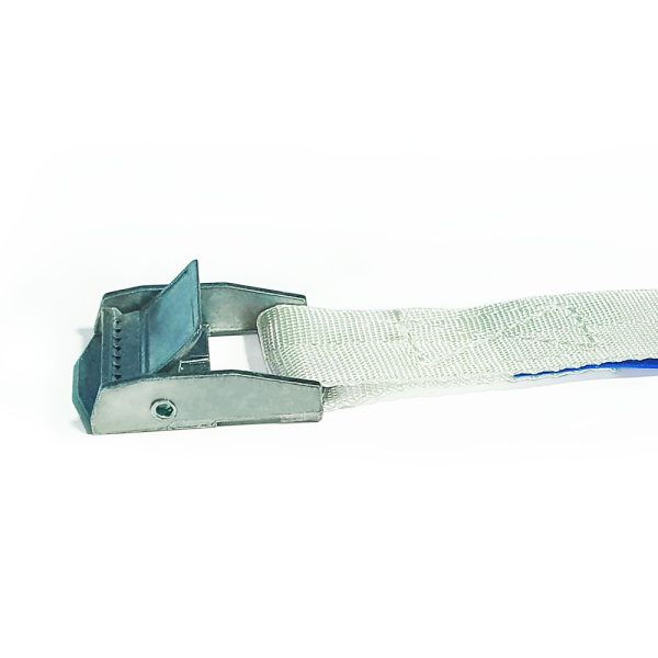 Webbing with metal buckle 60cm x 2,5 cm white