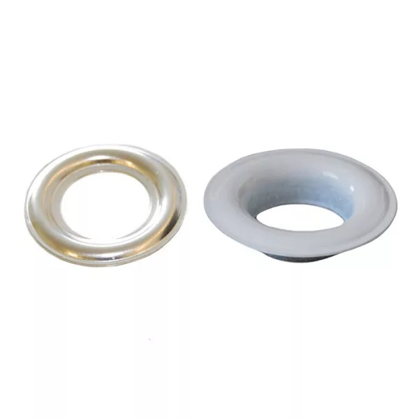 SD BASIC Stainless steel eyelet (500pairs) white - 16mm
