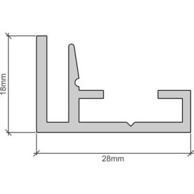 Spirit-TEX aluminjasti profil 18mm/3060mm