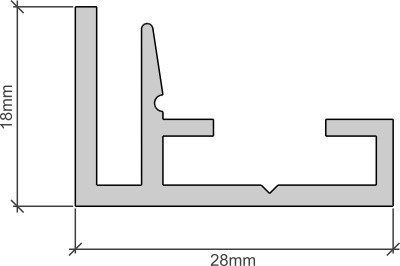 Spirit-TEX aluminium profile 18mm/3060mm