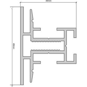 Spirit-TEX aluminjasti profil 48mm/3060mm (dvostranski)