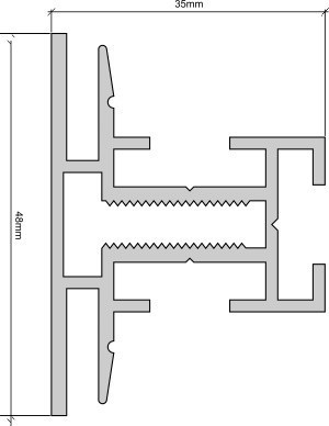 Spirit-TEX aluminium profile 48mm/3060mm