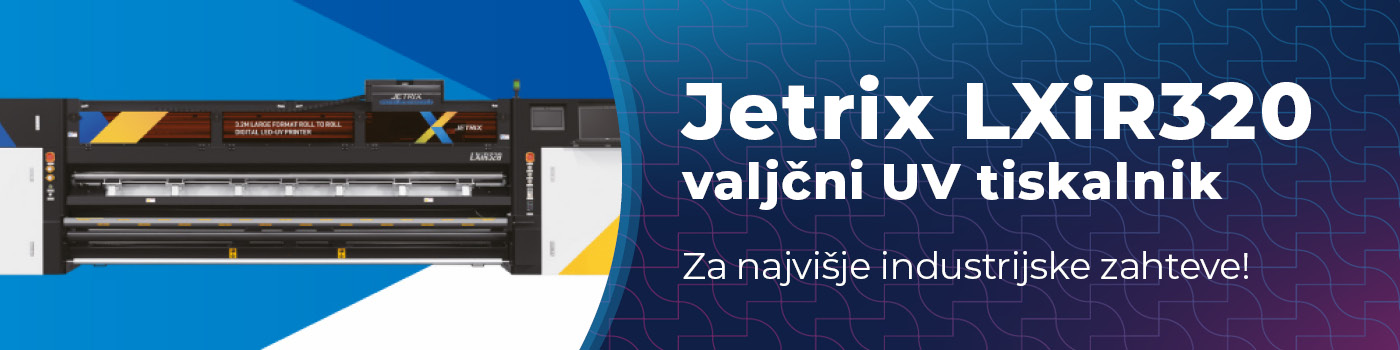 JETRIX LXiR320 UV-tiskalnik z valjčnim podajanjem
