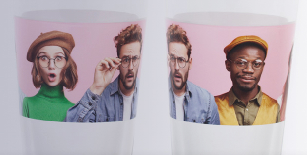 Inkcups Double Helix rotacijski UV tiskalnik za steklenice
